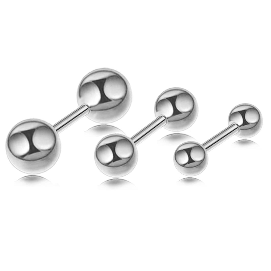 

Маленькие серьги с подвесками, маленькие шариковые украшения для тела, медицинские серьги-гвоздики для пирсинга, гвоздики для ногтей, титановые стальные винты для ушных костей унисекс, 1 пара 4mm