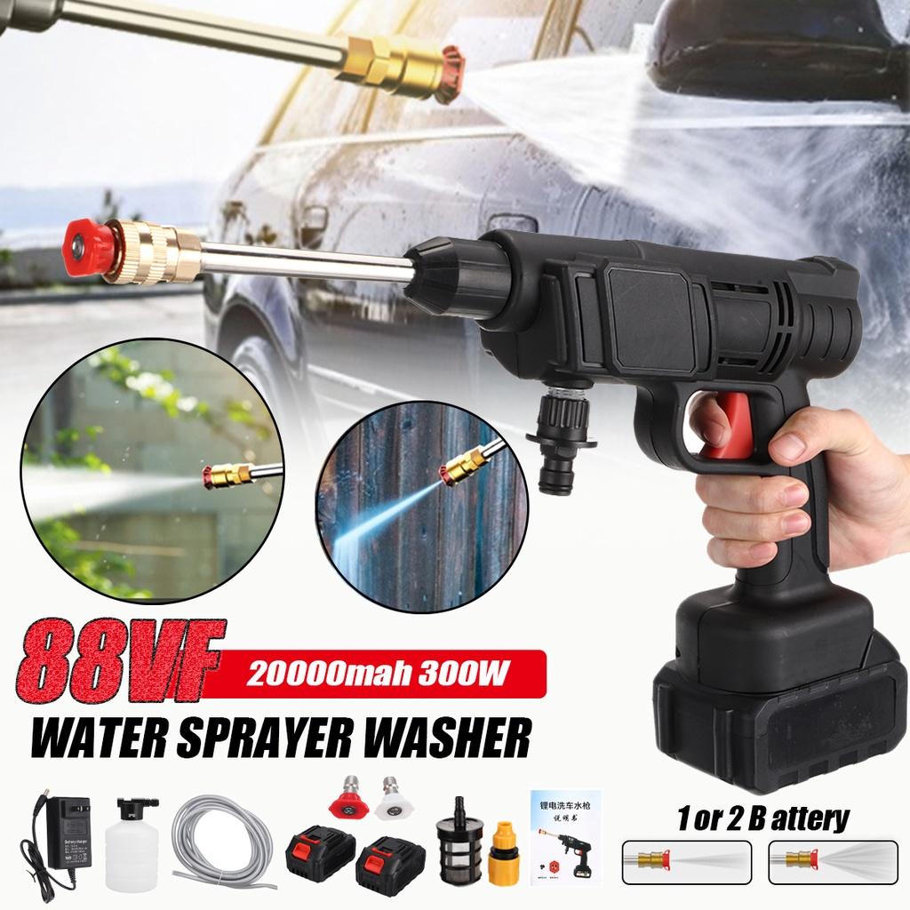 800W High Pressure Washer Spray Water Guns Cleaner Car Wash Pressure Water Nozzle Cleaning Machine Home ABS + Stainless Steel Cordless Car Washer