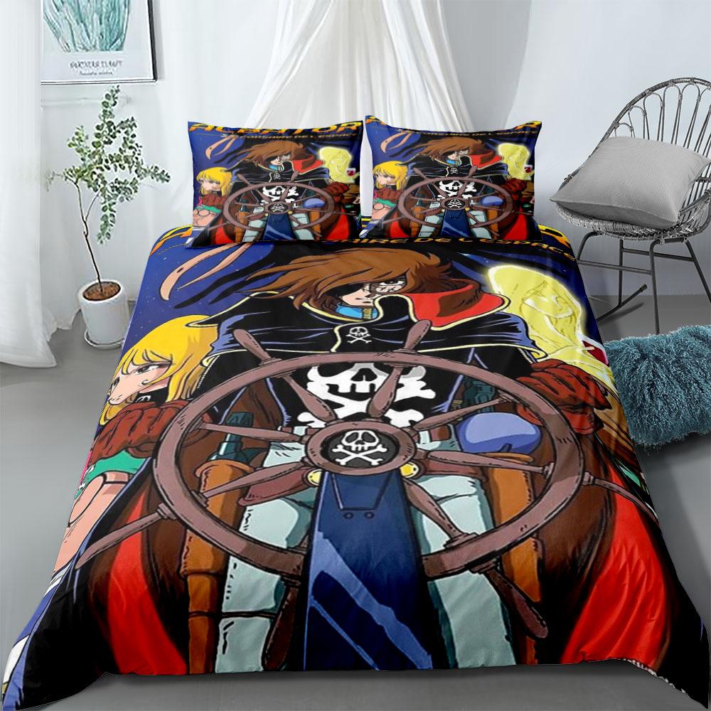 Albator Duvet Cover Set without sheet King Queen Double Full Twin Single Size Bed Linen Set