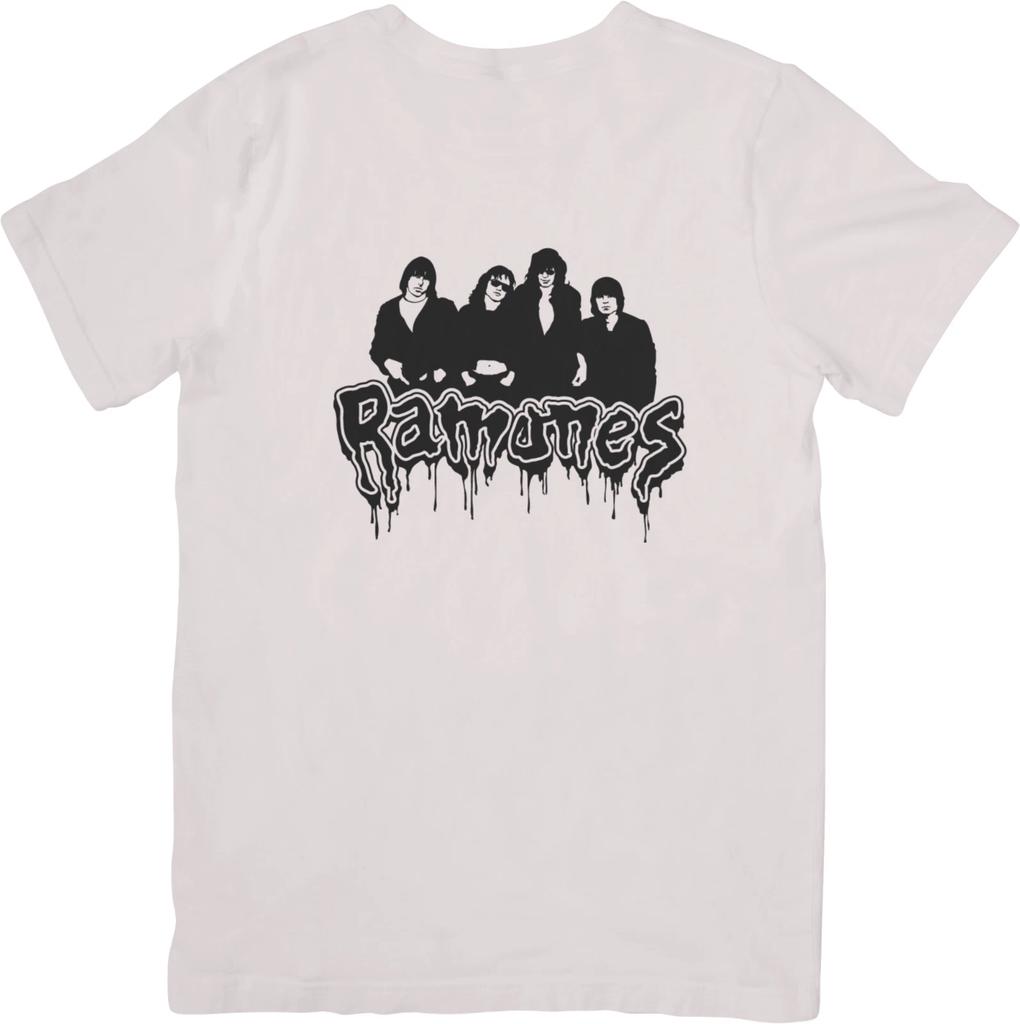 Ramones Music Unisex Fit for Men & Women Quality Cotton T-Shirt White.