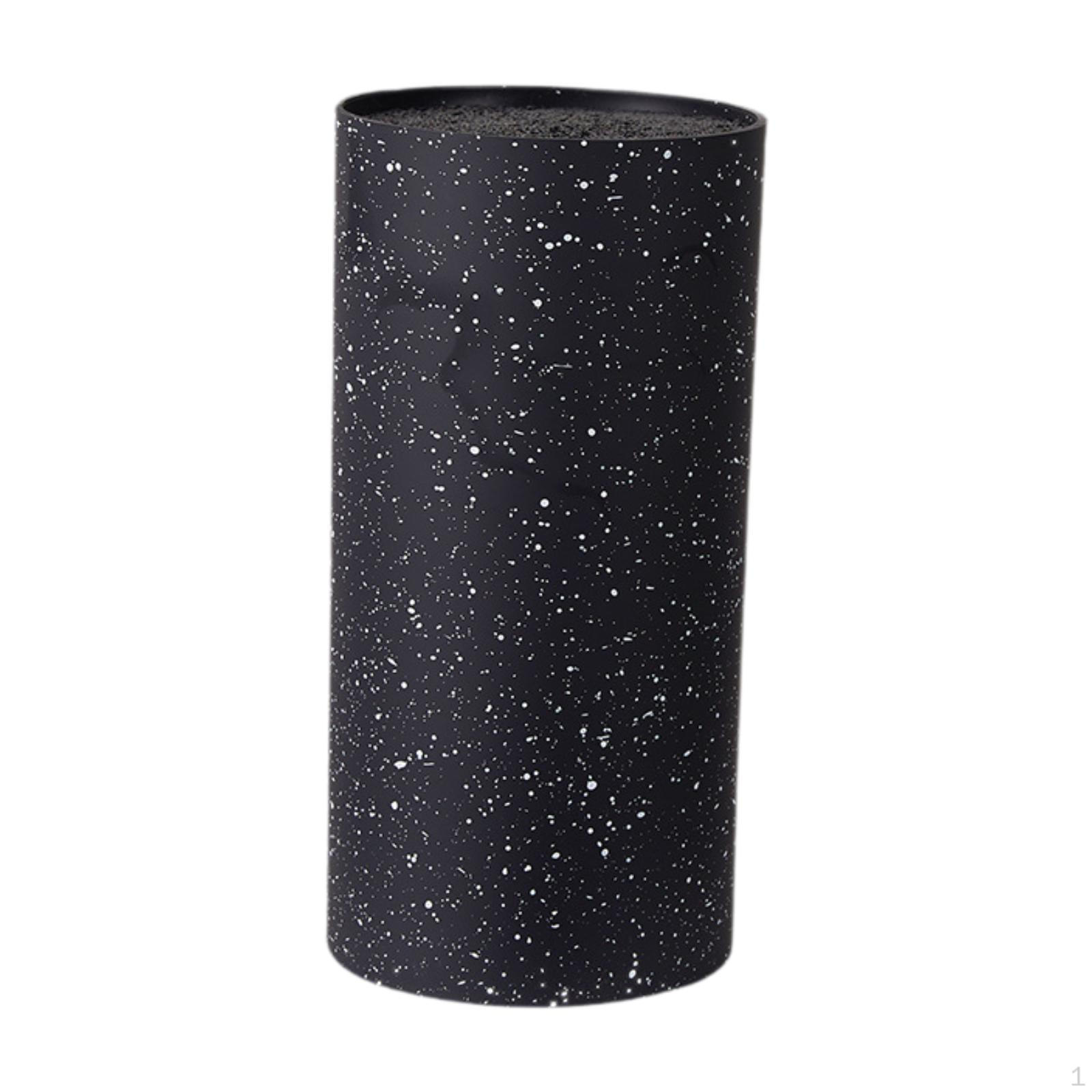 

Держатель для ножей Вертикальный Экономит Место Уникальный Дизайн Слот Сушилка Стойка Удобный Органайзер Black A