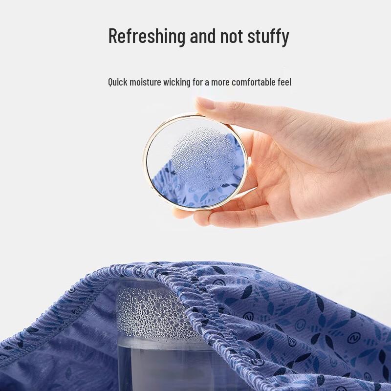 Langsha Men's Pure Cotton Antibacterial Boxer Briefs