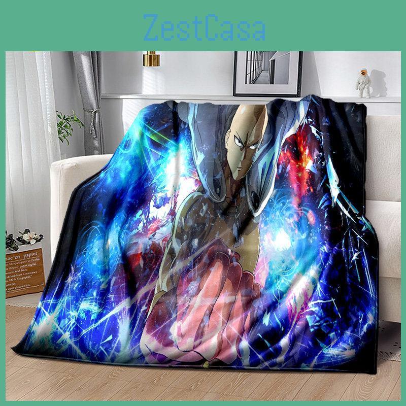 Man Cartoon One Anime Punch Soft Plush Blanketflannel Blanket Throw Blanket For Living Room Bedroom Bed Sofa Picnic Cover Kids
