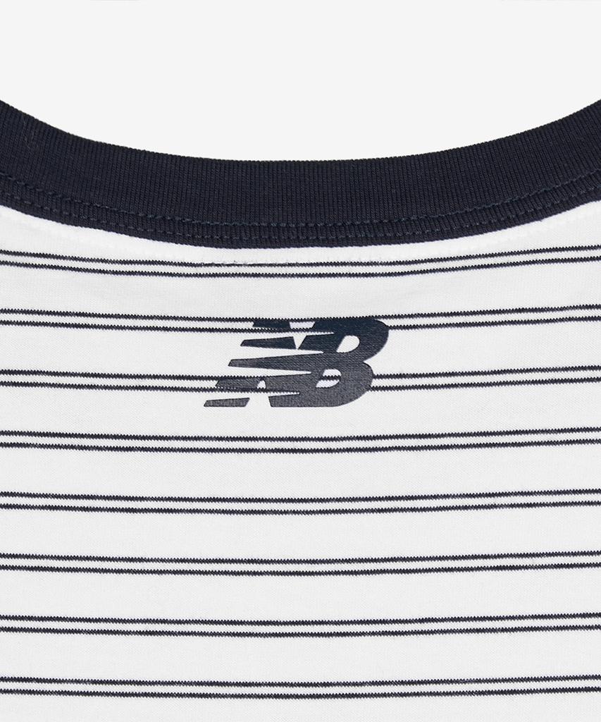 Nyuballanseu Nbneg3W422 / Women Essential Basic Striped Short Sleeve T-Shirt (Navy)