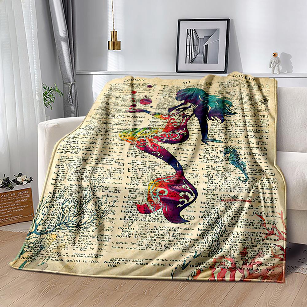 Mermaid Watercolor Fantasy Art Blankets are suitable for living rooms, bedrooms, camping, and other places, making them an ideal choice for gifts.