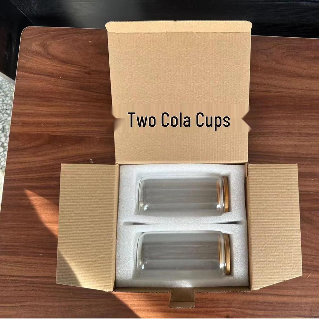 High-Temperature Resistant Borosilicate Glass Cup with Bamboo Lid & Straw
