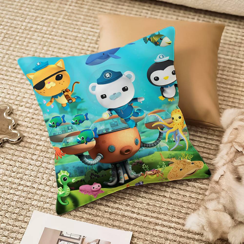 Little column under the sea Pillow Case Anti-dustmite Invisible zipper Sofa Bed 12x12Inch