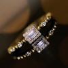 Exquisite Ring Woman, Square Geometric Zircon Ring, Daily Wear Popular Jewelry