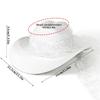 Elegant White Veil Cowboy Cap Wool Cosplay Hat for Western Theme Weddings and Outdoor Celebration Gathering Wear