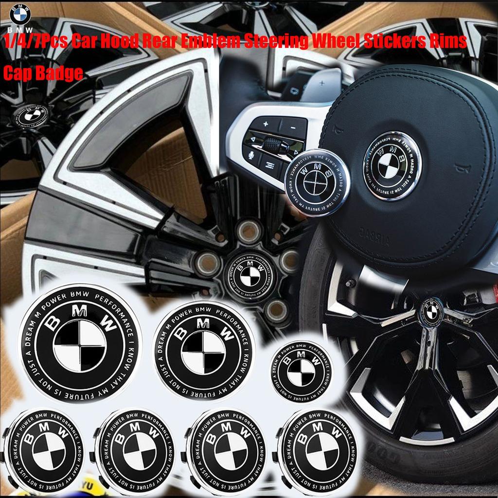 Car Hood Front Rear Trunk Emblem Hub Center Cap Steering Wheel Sticker For BMW G01 G20 F30 E36 E46 X6 M4 E60 E93 E87 X1 X3 X5 X6 rvsh75