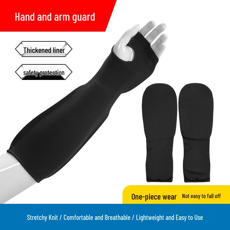 Karate and Taekwondo Elbow Guard: Cotton Knit with Elastic Support for Martial Arts XL