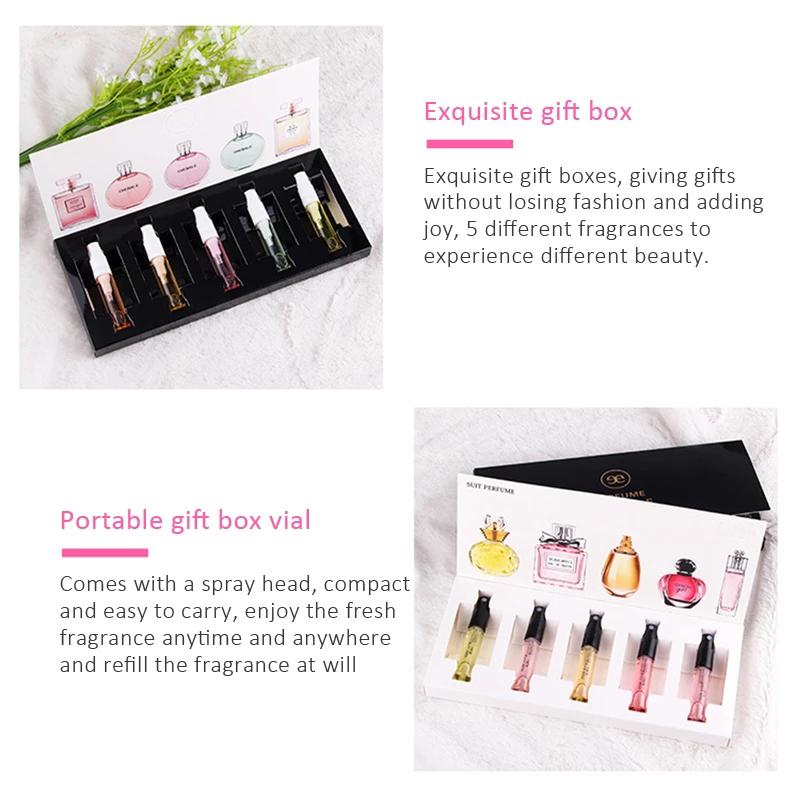 5 Pcs/set 2020 Design Brand Perfume Beautiful Package Deodorant Lady Fragrance with Box