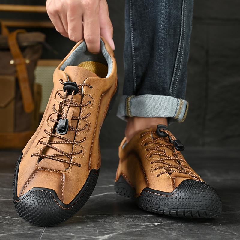 

Мужские лоферы, обувь для походов на открытом воздухе, слипоны, ручная работа, обувь для вождения, повседневная синяя кожа, широкая обувь для отца, плюс размер 46 коричневый