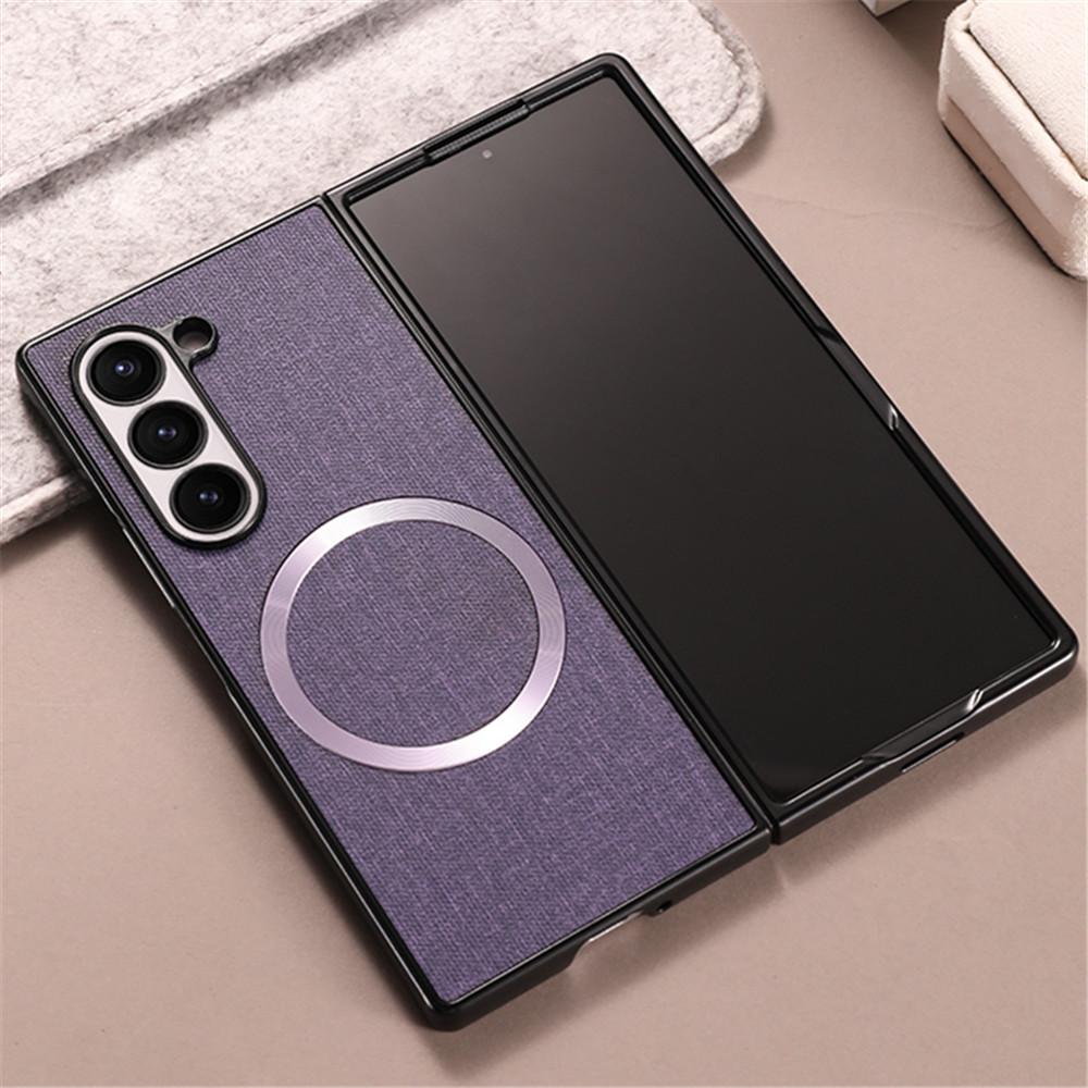 

Magnetic Phone Case For Samsung Galaxy Z Fold 7 6 5 4 3 For Magsafe Wireless Charge Silid Color All Inclusive Shockproof Cover For Galaxy Z Fold 3