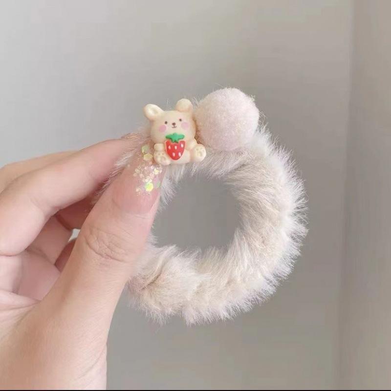 Cat Ears Plush Elastic Hair Bands Cute Hair Rope Ties Girls Barrettes Children Kawaii Headwear Headwear Kids Hair Accessorie