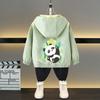 Boys and Girls Jacket Spring Ball Thin Section of The Middle and Large Children Loose Casual Hooded Rushing Coat Jacket Children's Outside