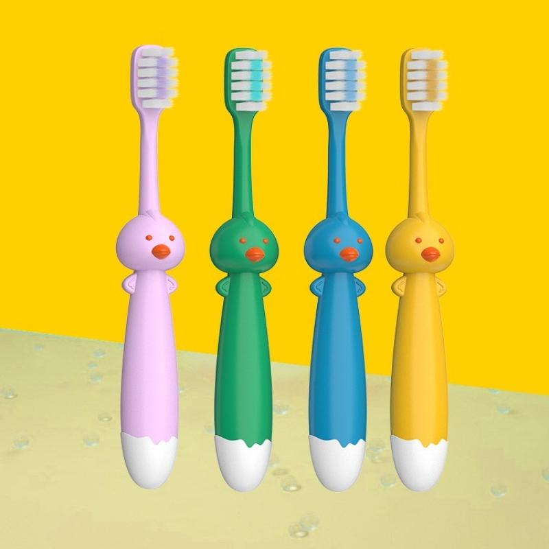 5/8 шт. Дитячі зубні щітки з м'якою щетиною, дитяча мультяшна зубна щітка у формі курчати для дітей 3-12 років