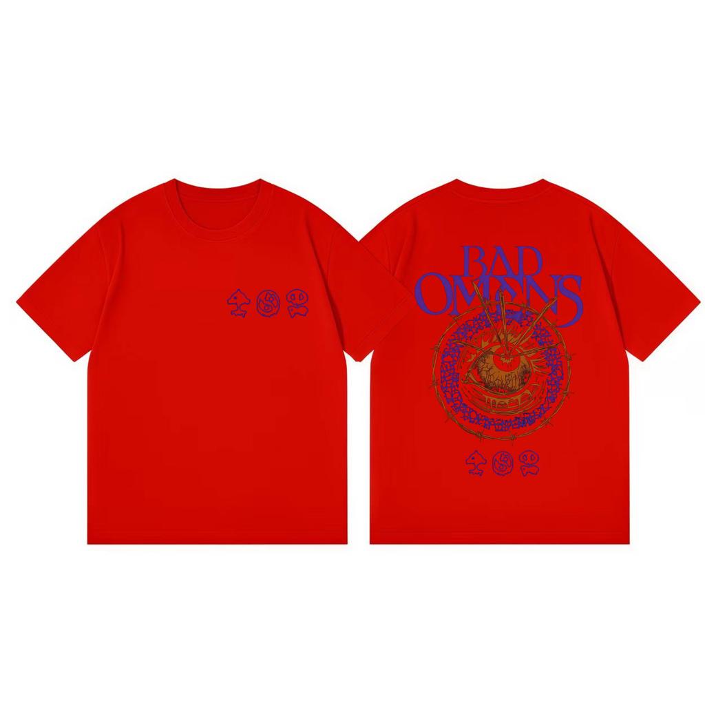 Rock Band Bad Omens Merch T Shirt Mens Womens Gothic Fashion Vintage Short Sleeve Tshirts Summer Casual Loose Cotton Tshirt