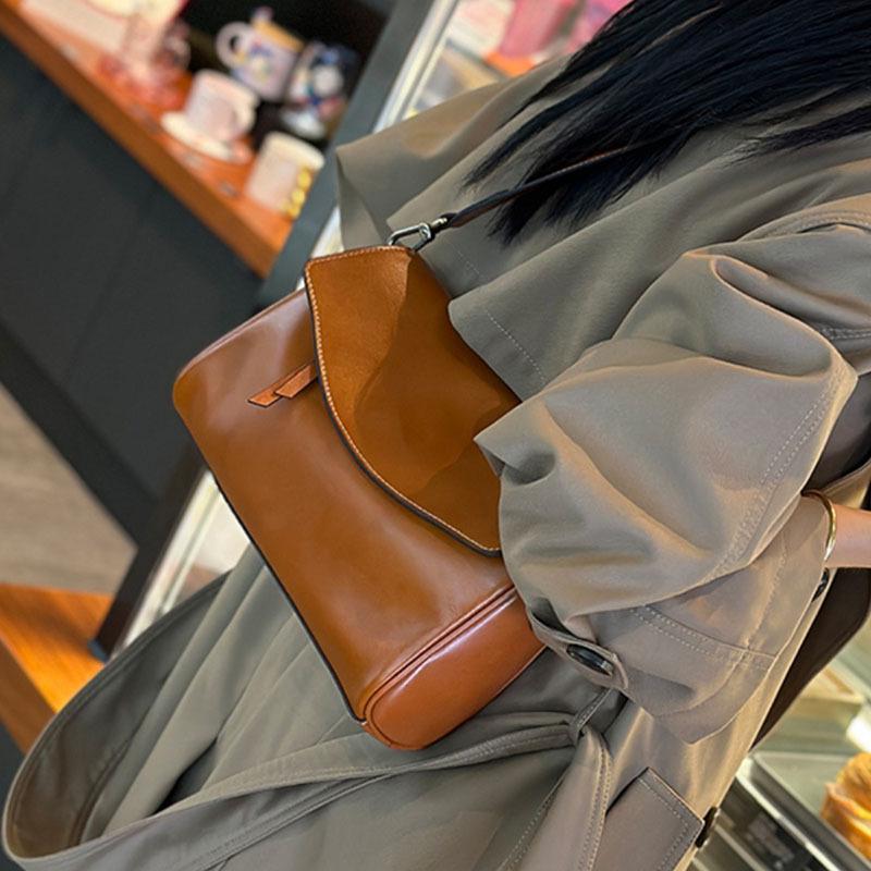 

Женская сумка кроссбоди из натуральной кожи - 2025 Универсальная сумка подмышку большой вместимости