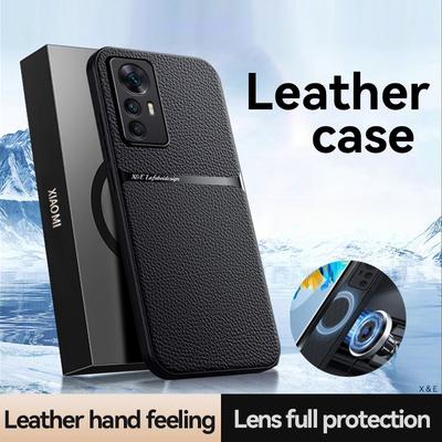 Funda para Xiaomi 12 Pro con soporte magnético incorporado, funda trasera de cuero para Xiaomi 12, Xiaomi Mi12, Mi 12 Pro, 12X 5G