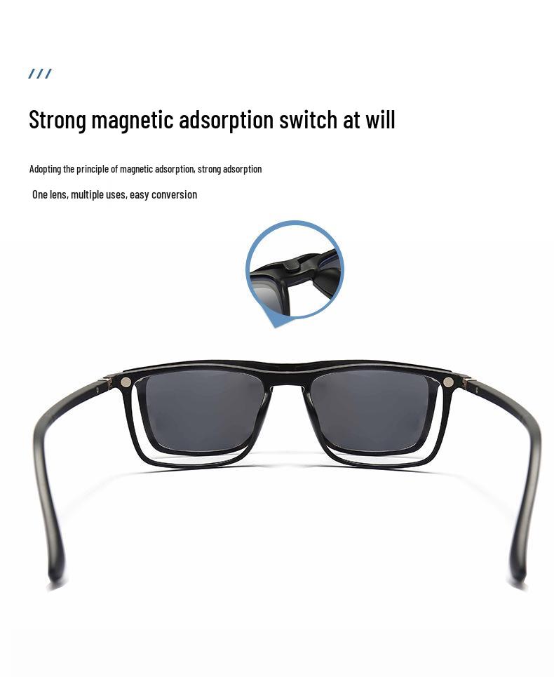 Coolmu Vintage Polarized Sunglasses & Prescription Frames Set for Men & Women - 1 Frame with 5 Colorful Magnetic Clip-ons.