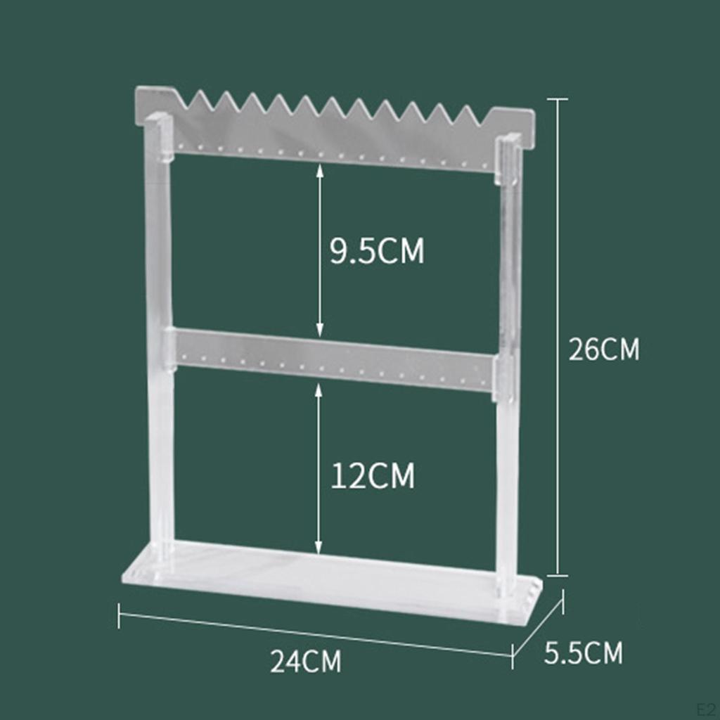 Jewelry Display Rack Earring Organizer Holder, Acrylic Decorative Detachable Clear Bracelet Storage