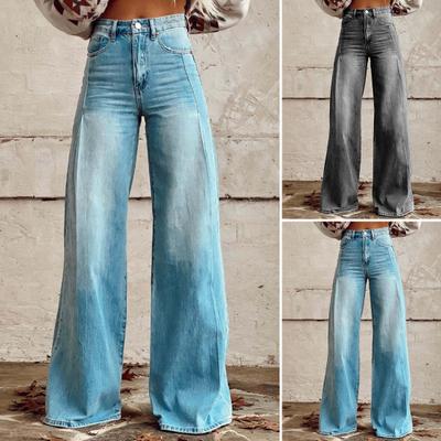 Women's Baggy Jeans High Waist Wide Leg Denim Pants Casual Loose Straight Leg Trousers for Street Work
