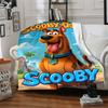 1pc Scooby-Doo Mystery Flannel Throw Blanket - Lightweight Soft Warm All-Season Blanket for Sofa, Bed, Travel, Camping  L1029054
