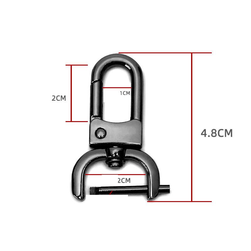 2pcs Metal Detachable Snap Hook Trigger Clips Buckles For Leather Strap/ Belt Keychain Webbing Pet Leash Hooks