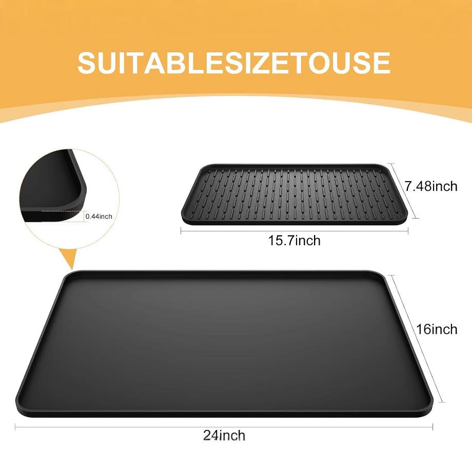 Cross-border Silicone Coffee Machine Mat: Non-Slip, Heat Insulation, Large Drying Tray for Bar or Dining Table