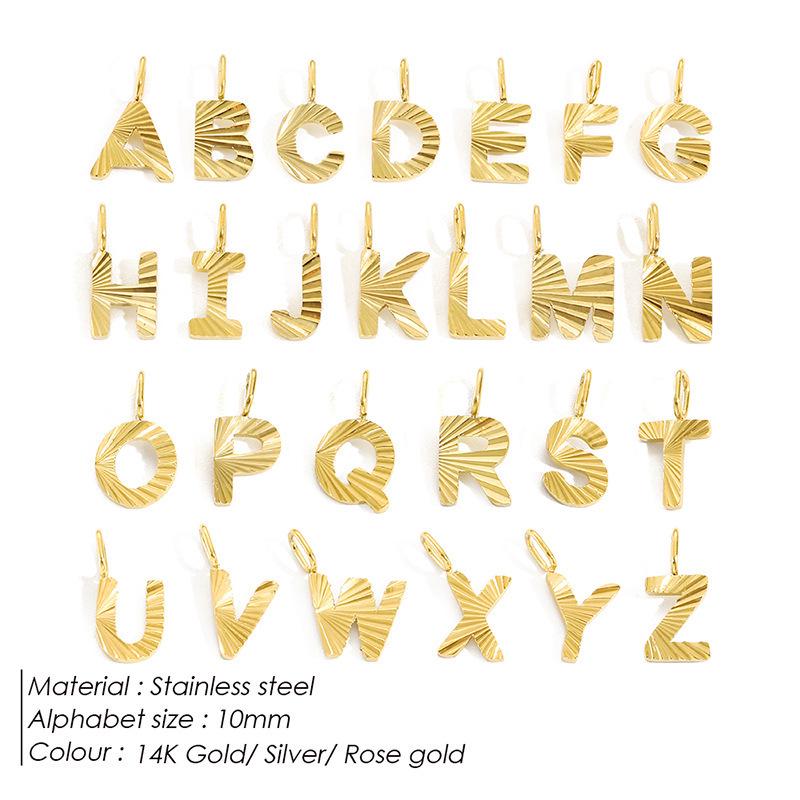 Alphabet Charms: Stainless Steel Letter Pendants - Personalized Jewelry Accessories