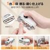 Glorummi Electric Nail Clipper 3-in-1 Filing Grinder Polisher Rechargeable LED Light Splash Quiet Safe Care Trimmer for Adults Kids Elderly