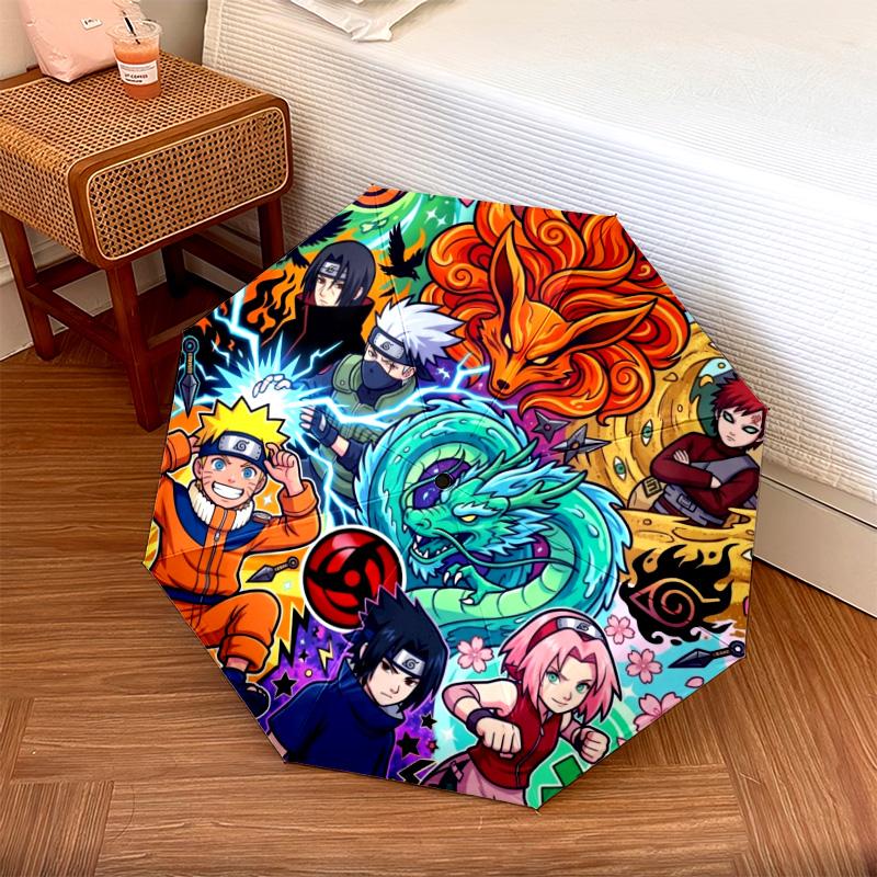 

1PC Automatic Folding Umbrella Naruto Pattern 8 Ribs Portable Foldable Travel Umbrella Christmas Birthday Gift разноцветный