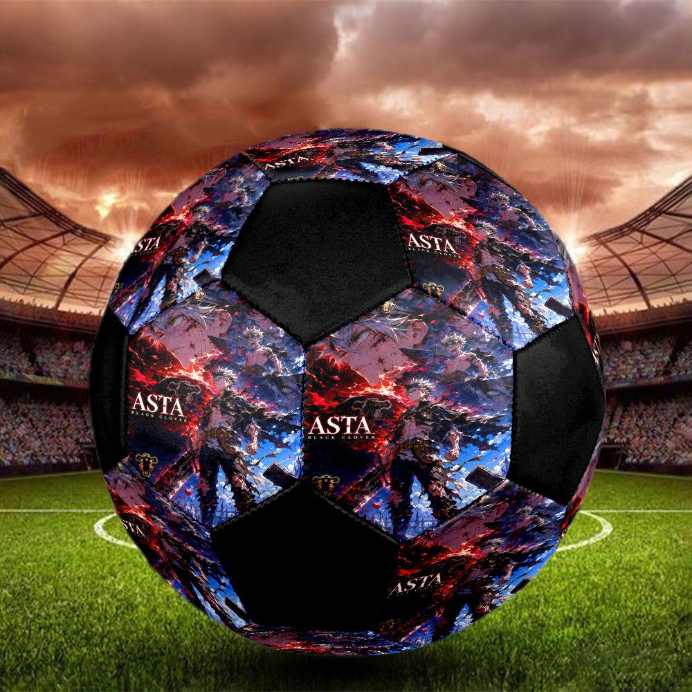 1pc Black Clover Soccer Ball Size 5 Indoor Soccer Ball Fashion Colorful Backyard Game - Great For Sports Fans Gift HE3