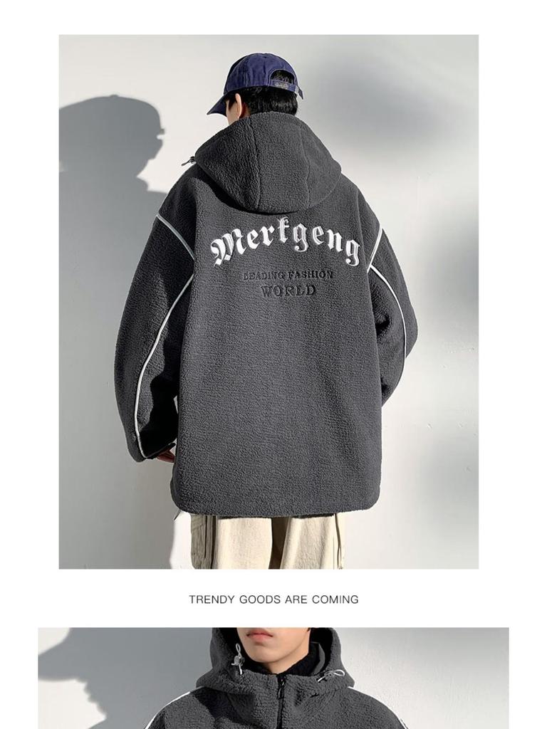 Men's Trendy Lambswool-Thickened Fleece Cotton Jacket - 2025 Spring/Autumn/Winter Collection