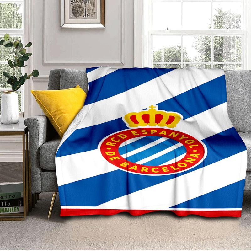 Football Espanyol Design Blanket Lightweight Ideal Bedding Blanket Perfect for Travel, Camping, Living Rooms, Offices, Sofas, Fan Christmas Gift