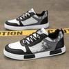 Men’s Sports Shoes Casual Skateboard Shoes Printed Student Grey Running Sneakers Plus Size
