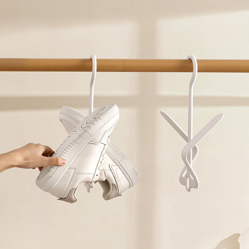 Multifunctional PP Material Shoe Drying Hook Staggered Shoe Dryer for Home Dorm Balcony Outdoor Shoe Rack
