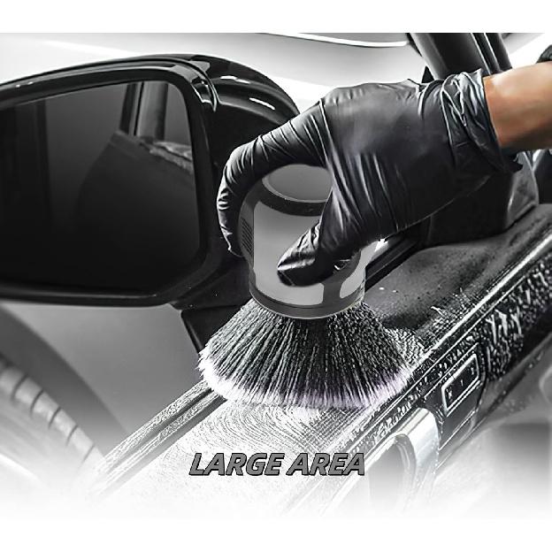 Car Interior Detailing Brush, Soft Bristle Cleaning Tools with Waterproof Ergonomic Handle Car Wash Brush, Car Accessories with Bracket for Women