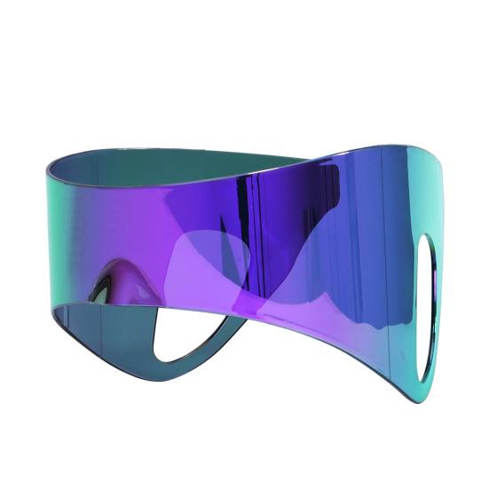 Punk Sunglasses Shield Masque Rectangle Sunglasses Men Women Steampunk Oversized Sunglasses for Daily Outfit Travel Outdoor Sports