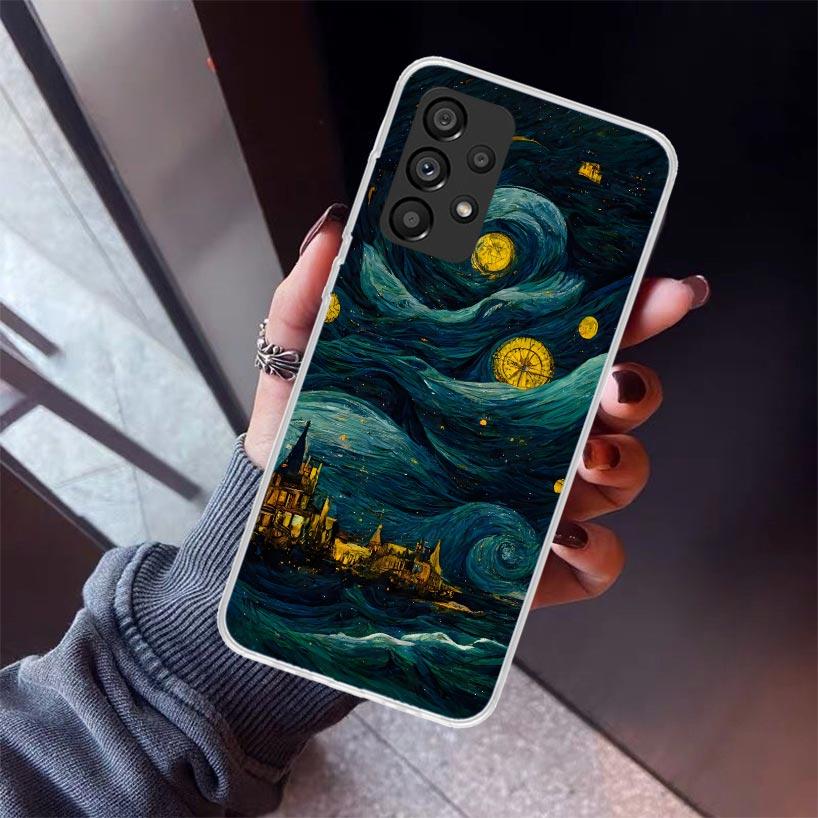 Starry Night Van Gogh Art Phone Case For Samsung Galaxy A12 A52S A42 A32 A22 A51 A50 Note 20 Ultra 10 S10 Plus A71 A70 A31 A30 A