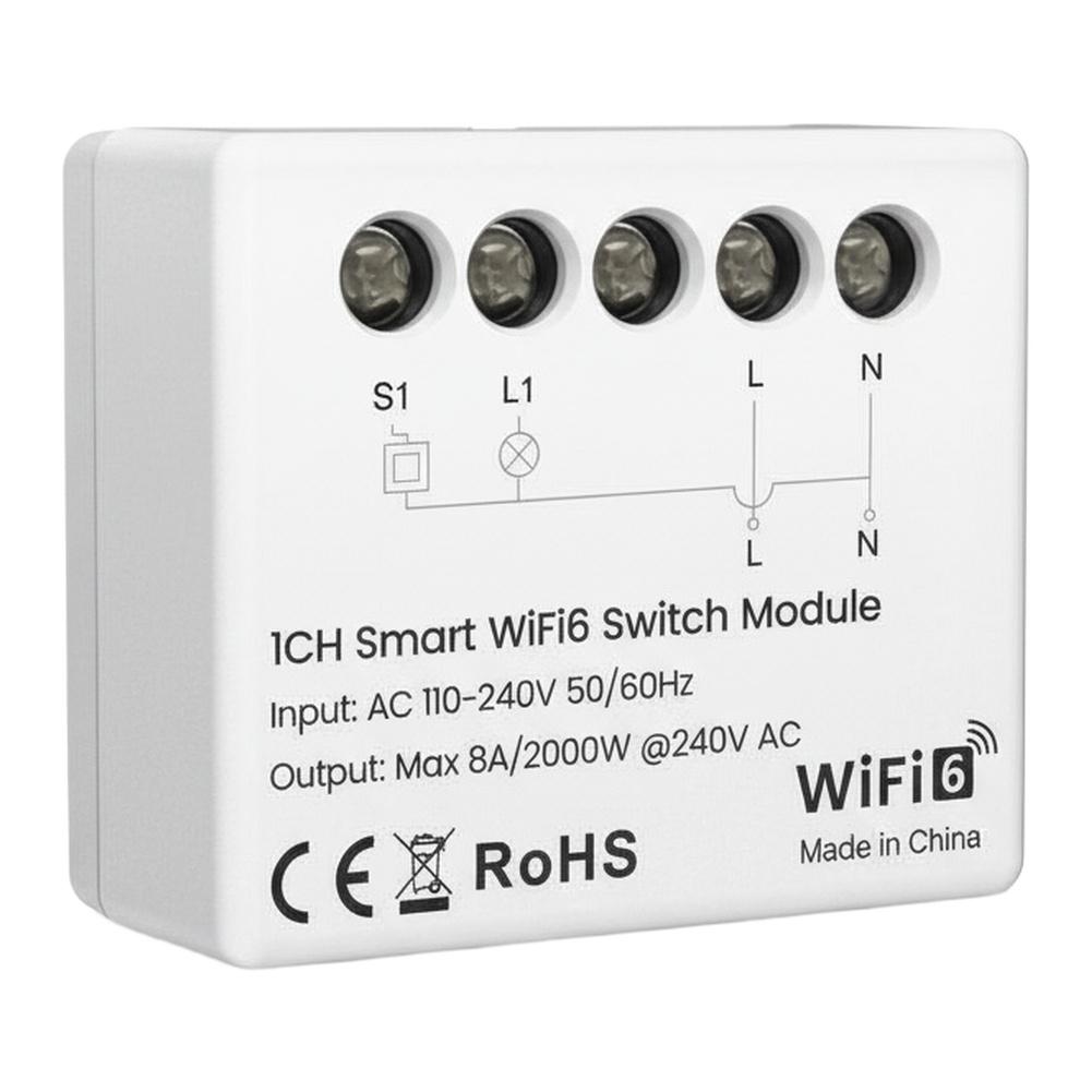 Compact Smart WiFi OnOff Switch with Remote Functionality and Reliable Signal Relay for Extended WiFi Coverage
