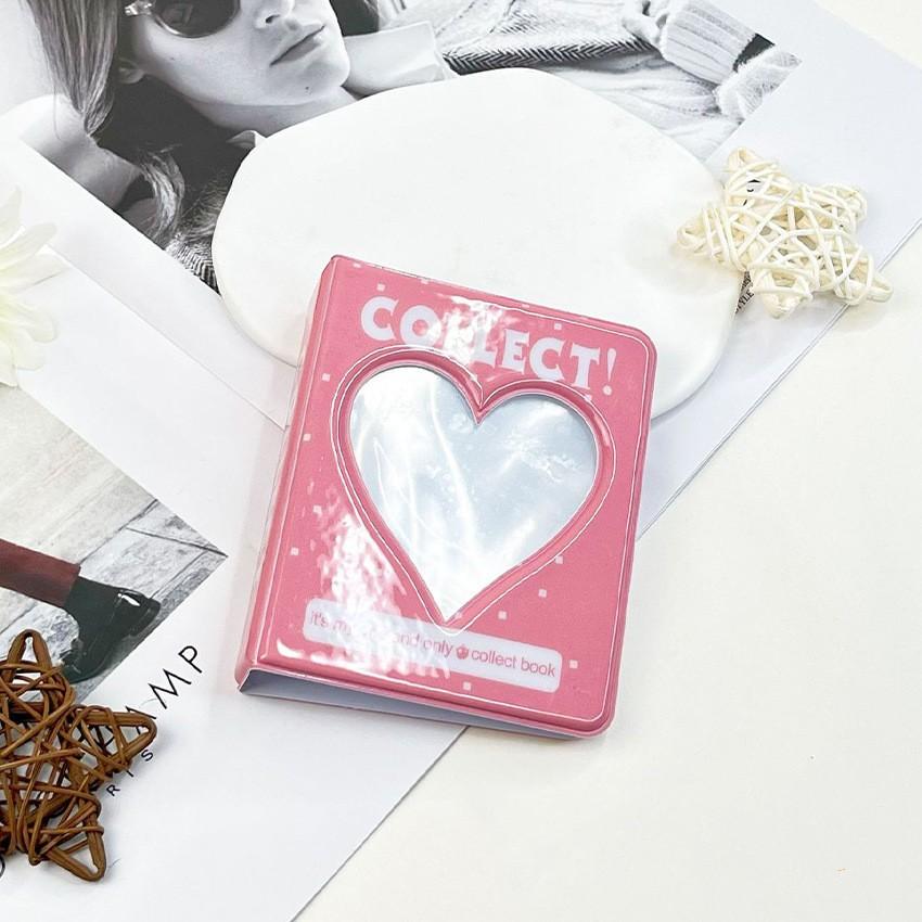 36/64 Pockets Mini Photo Album Heart Transparent Photocard Holder Mini Polaroid Album Storage Collect Book Name Card Album