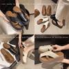[Ushilai] Retro thick-soled bag head half slippers women's 2025 spring new fashionable and comfortable versatile one pedal