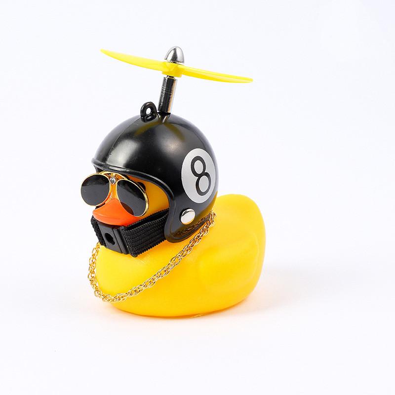 Car Small Yellow Duck Goods Gift Broken Wind Helmet Car Decoration Bicycle Deco Wind-breaking Wave-breaking Duck Car Styling