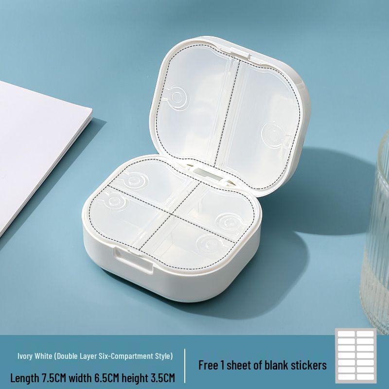 Compact, Moisture-Proof Pill Box for Daily Medication - 3 Times a Day, 7-Day Organizer