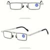 Portable Metal Folding Reading Glasses with Anti Blue Light and High-definition Scratch Resistant Lenses Unisex Gift