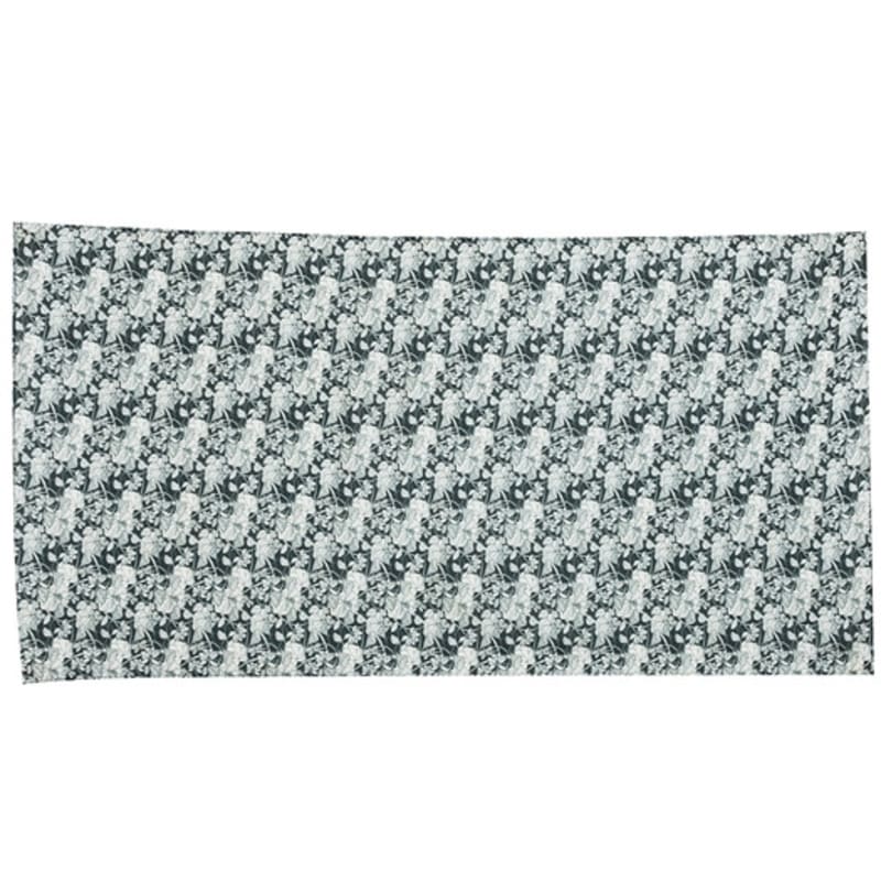 OGI black lotus flower scarf rectangle