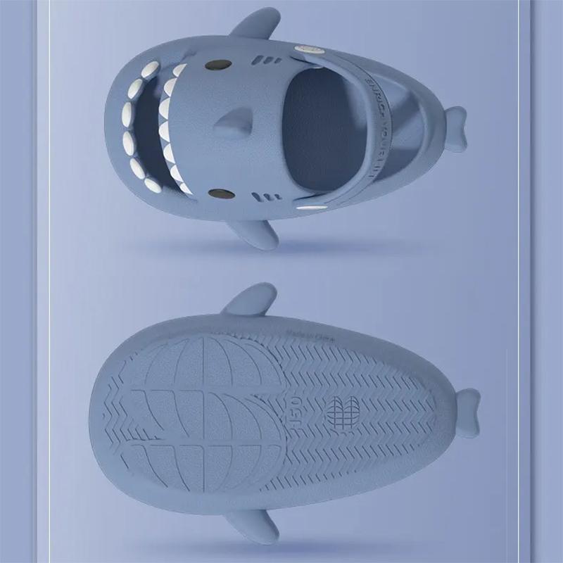 Summer New Kids Toddler Baby Outdoor Eva Slippers Cute Flat Heel Children Beach Sandals Cartoon Shark Kids Slippers