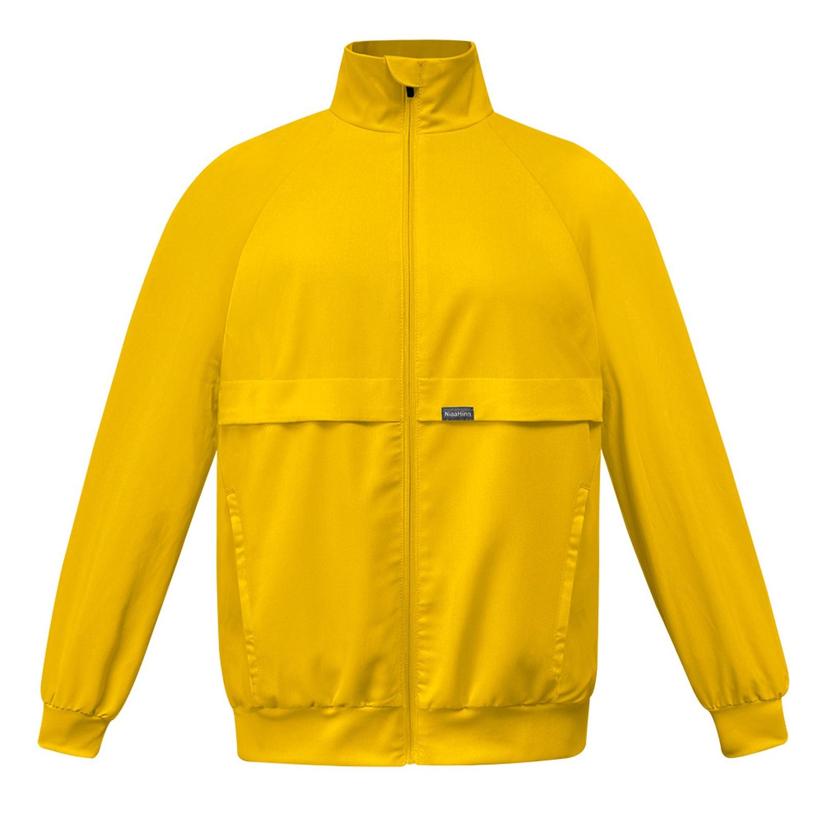 

Мужская и женская однотонная толстая куртка с длинным рукавом, воротником-стойкой и карманом, одежда медсестры, защитная рабочая одежда, куртка XS